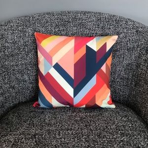 Pillowcase multi-colored diagonal stripe
